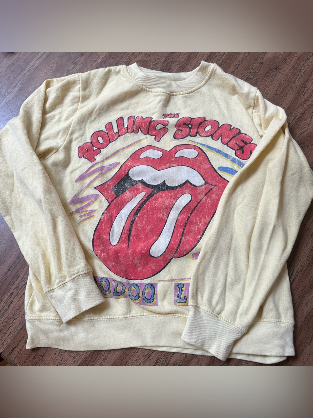 The Rolling Stones Yellow Graphic Kids Sweatshirt